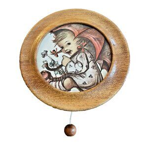 M. I. Hummel Music Box Swiss Musical Movement Raindrops West Germany 5.75" Round
